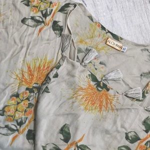 ALOHIWAI: KALA KIMONO: LIKO LEHUA PRINT: ONE SIZE